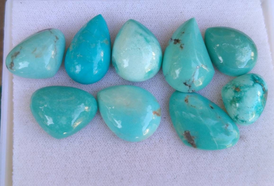 ARSAA GEMS AND MINERALSNatural fine quality beautiful 86 carats pear shapes small lot of blue kingman stabilized some of them with pyrite turquoise cabochons - Premium from ARSAA GEMS AND MINERALS - Just $80.00! Shop now at ARSAA GEMS AND MINERALS
