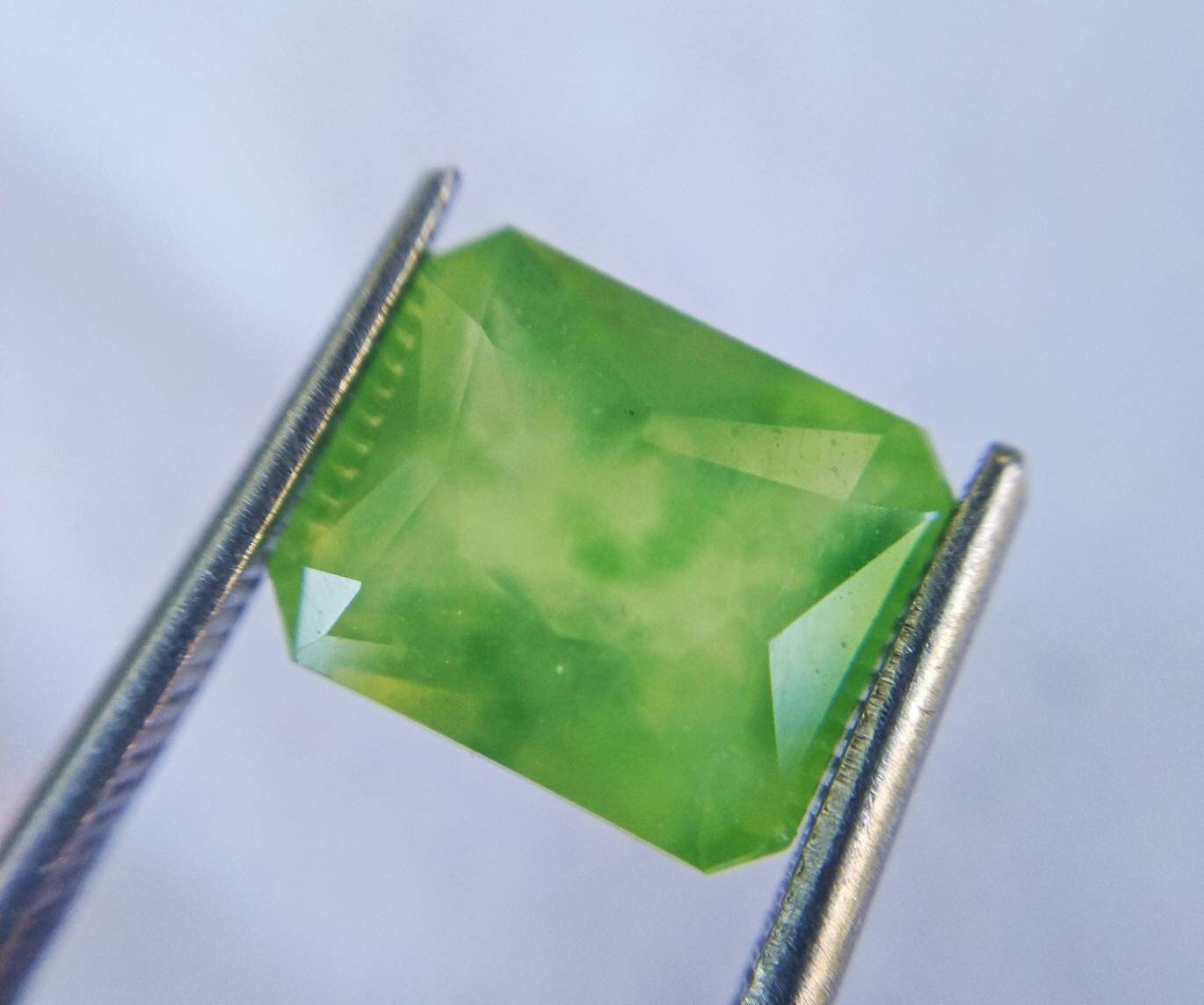 ARSAA GEMS AND MINERALSNatural top quality beautiful 4.5 carats radiant shape faceted green hydrograssular garnet gem - Premium from ARSAA GEMS AND MINERALS - Just $12.00! Shop now at ARSAA GEMS AND MINERALS