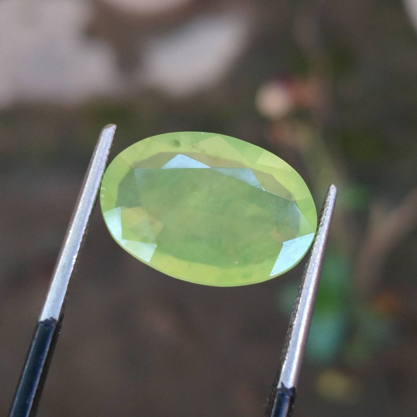 ARSAA GEMS AND MINERALSNatural top quality beautiful 6 carats oval shape faceted green hydrograssular garnet gem - Premium from ARSAA GEMS AND MINERALS - Just $15.00! Shop now at ARSAA GEMS AND MINERALS