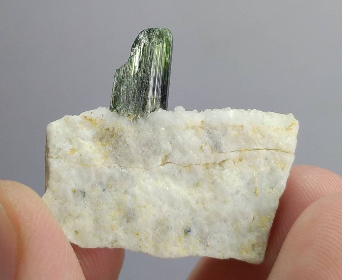 ARSAA GEMS AND MINERALSNatural fine quality beautiful single terminated aegirine crystal on matrix on Albite - Premium from ARSAA GEMS AND MINERALS - Just $20.00! Shop now at ARSAA GEMS AND MINERALS