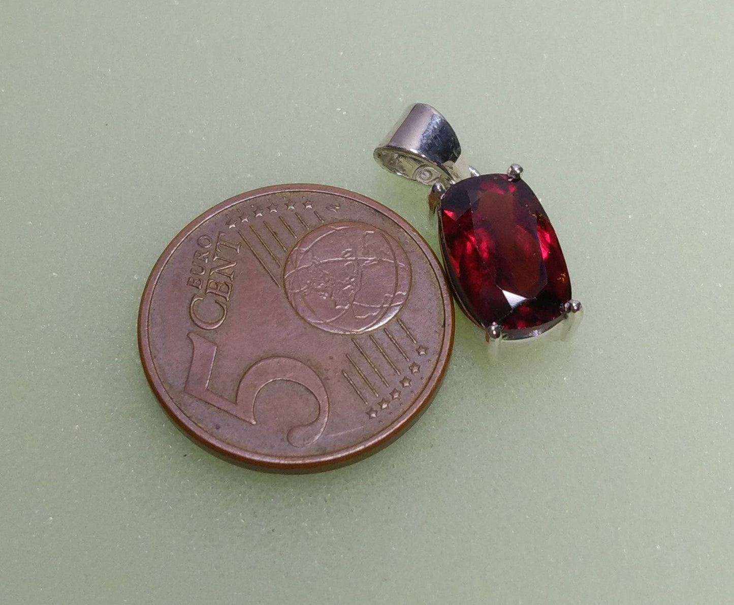 ARSAA GEMS AND MINERALSNatural fine quality beautiful VV Clarity radiant shape red rhodolite garnet sterling silver pendant - Premium from ARSAA GEMS AND MINERALS - Just $40.00! Shop now at ARSAA GEMS AND MINERALS