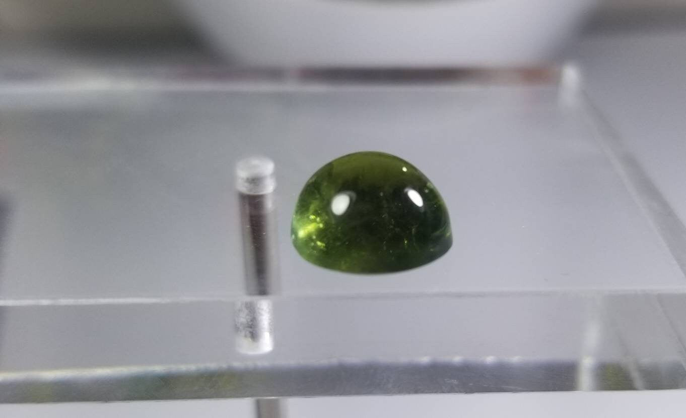 ARSAA GEMS AND MINERALSNatural ring size green tourmaline cabochon - Premium from ARSAA GEMS AND MINERALS - Just $55.00! Shop now at ARSAA GEMS AND MINERALS