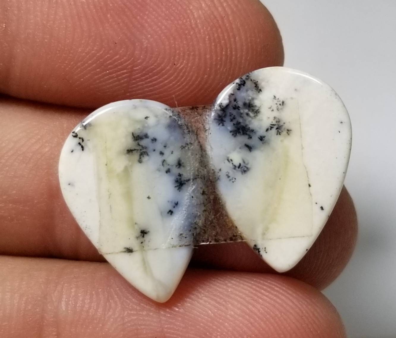 ARSAA GEMS AND MINERALSNatural Matching pair of high quality pear shape dendritic opal cabs - Premium  from ARSAA GEMS AND MINERALS - Just $15.00! Shop now at ARSAA GEMS AND MINERALS