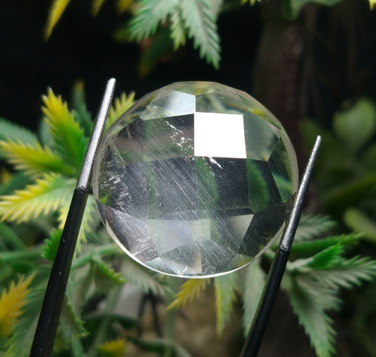 ARSAA GEMS AND MINERALSNatural top quality beautiful 45 VV clarity rose cut Faceted clear quartz cabochon - Premium  from ARSAA GEMS AND MINERALS - Just $45.00! Shop now at ARSAA GEMS AND MINERALS