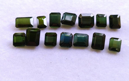 ARSAA GEMS AND MINERALSNatural fine quality beautiful 24 carats dark green color small lot of faceted radiant shapes tourmaline gems - Premium  from ARSAA GEMS AND MINERALS - Just $120.00! Shop now at ARSAA GEMS AND MINERALS