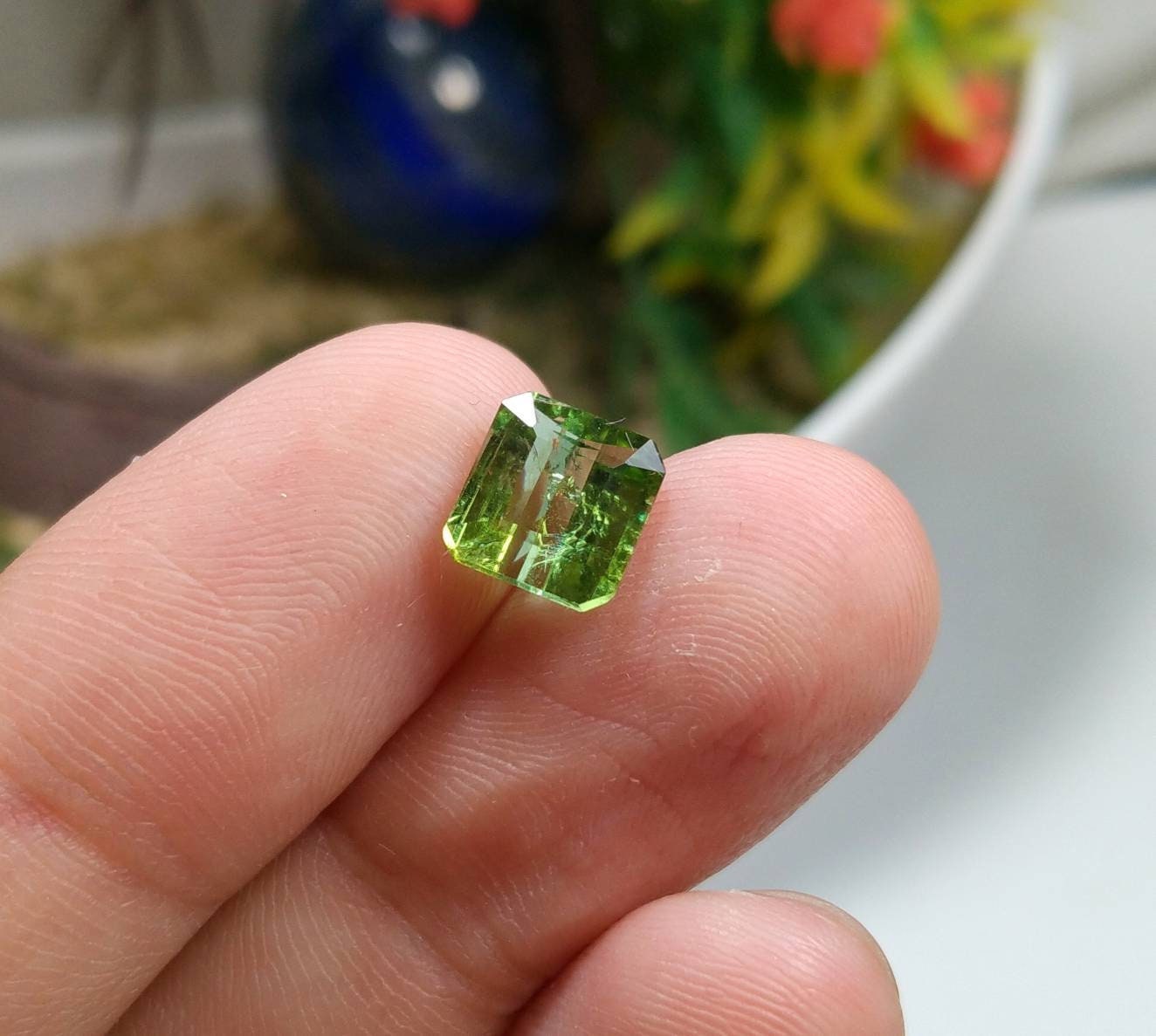 ARSAA GEMS AND MINERALSNatural top and high quality beautiful radiant shape faceted green tourmaline gem - Premium  from ARSAA GEMS AND MINERALS - Just $40.00! Shop now at ARSAA GEMS AND MINERALS