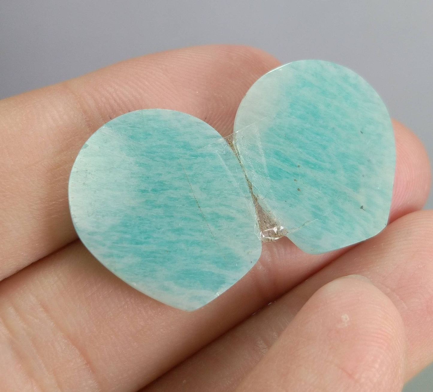 ARSAA GEMS AND MINERALSNatural top quality beautiful 23 carats pair of pear shape rose cut Faceted amazonite Cabochons - Premium from ARSAA GEMS AND MINERALS - Just $18.00! Shop now at ARSAA GEMS AND MINERALS