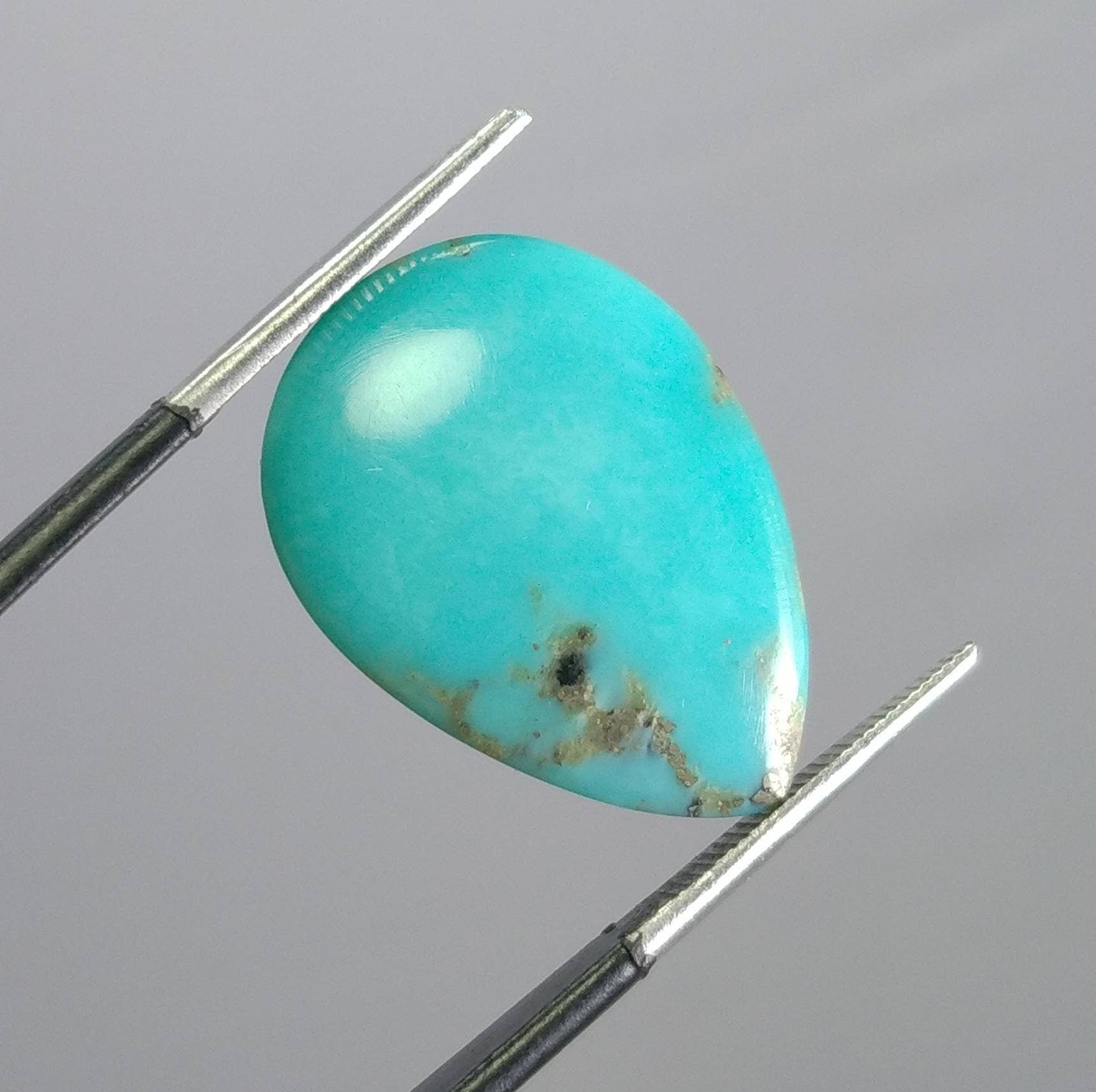 ARSAA GEMS AND MINERALSNatural aesthetic fine quality 18 carats pear shape kingman turquoise with pyrite cabochon - Premium  from ARSAA GEMS AND MINERALS - Just $25.00! Shop now at ARSAA GEMS AND MINERALS