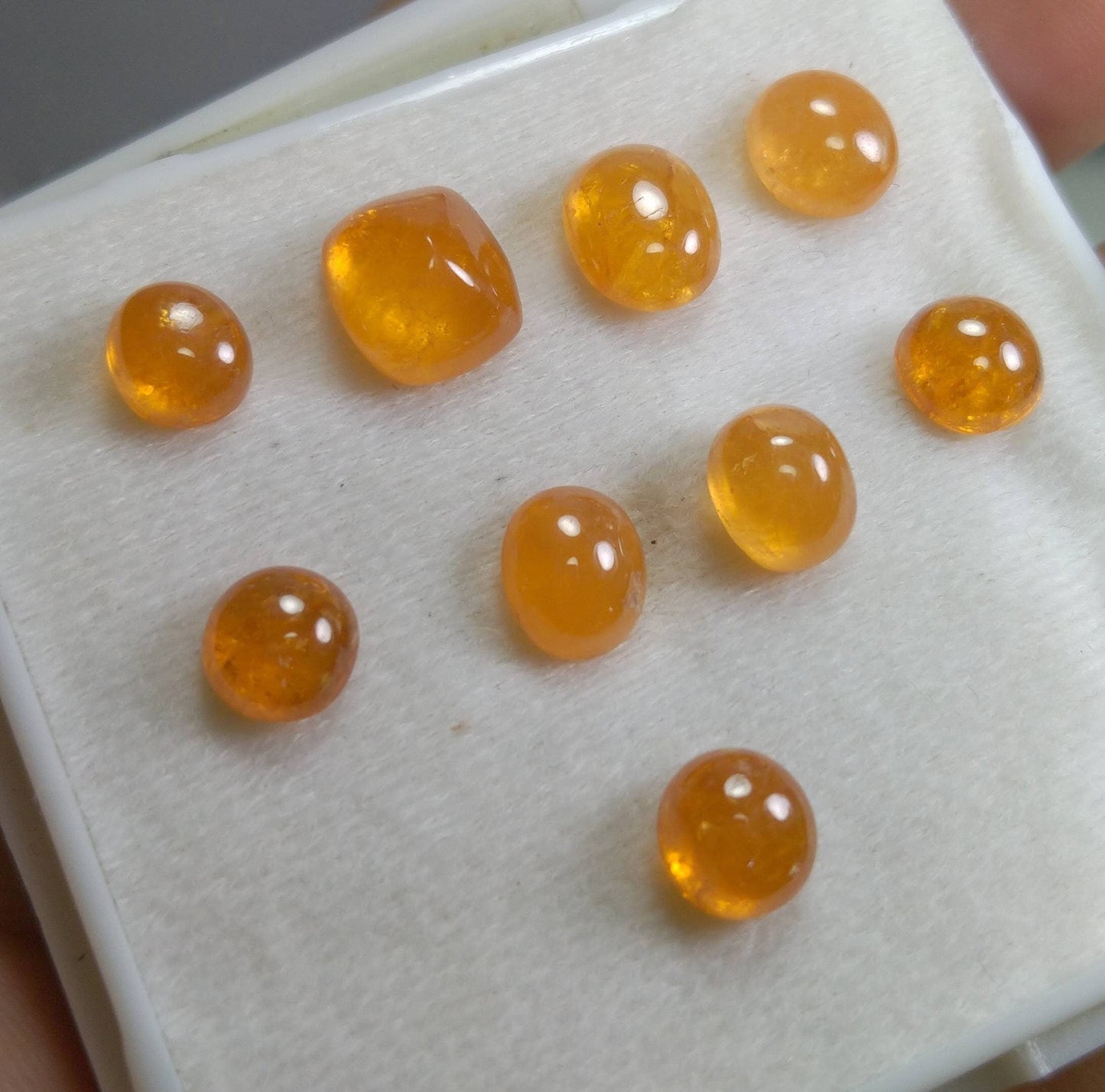 ARSAA GEMS AND MINERALSNatural aesthetic fine quality 26 carats beautiful small lot of Spessartine garnet cabochons - Premium from ARSAA GEMS AND MINERALS - Just $50.00! Shop now at ARSAA GEMS AND MINERALS