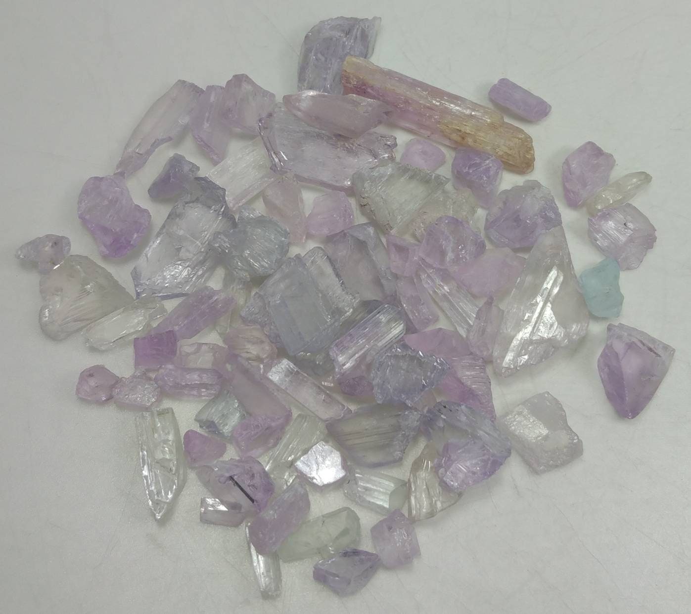 ARSAA GEMS AND MINERALSNatural fine quality beautiful 107.3 grams true multicolor clear small lot of kunzite crystals - Premium  from ARSAA GEMS AND MINERALS - Just $65.00! Shop now at ARSAA GEMS AND MINERALS