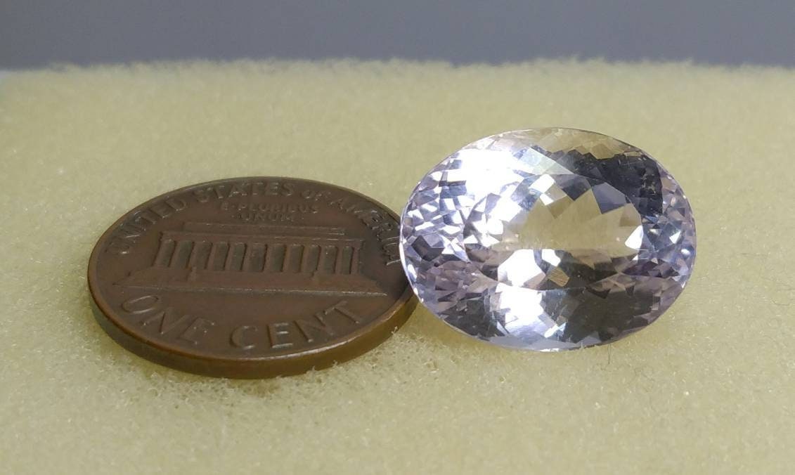ARSAA GEMS AND MINERALSNatural fine quality beautiful 15 carat oval shape faceted kunzite gem - Premium  from ARSAA GEMS AND MINERALS - Just $30.00! Shop now at ARSAA GEMS AND MINERALS