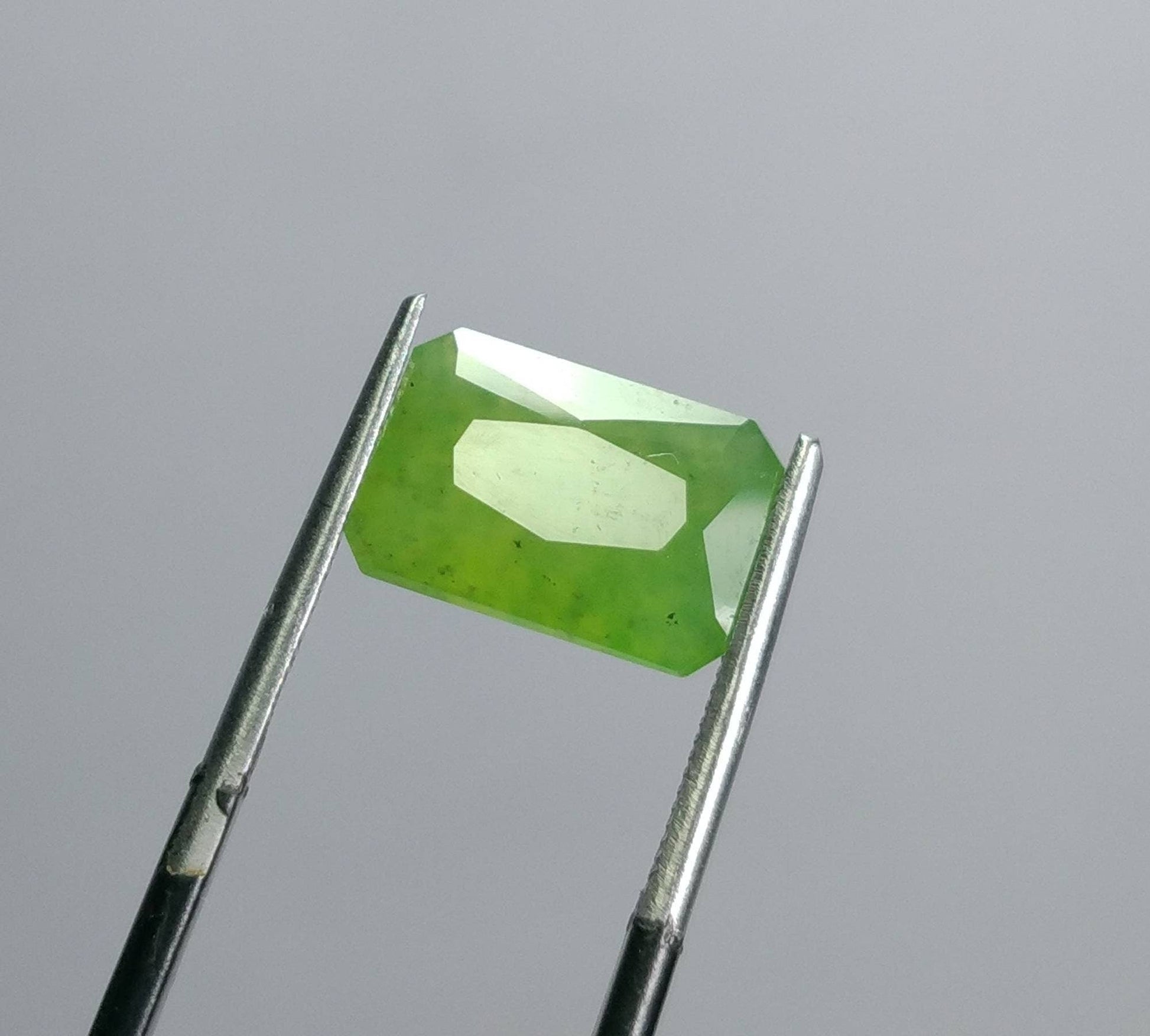 ARSAA GEMS AND MINERALSNatural fine quality beautiful 3.5 carats green radiant cut shape Faceted hydrograssular garnet gem - Premium  from ARSAA GEMS AND MINERALS - Just $11.00! Shop now at ARSAA GEMS AND MINERALS