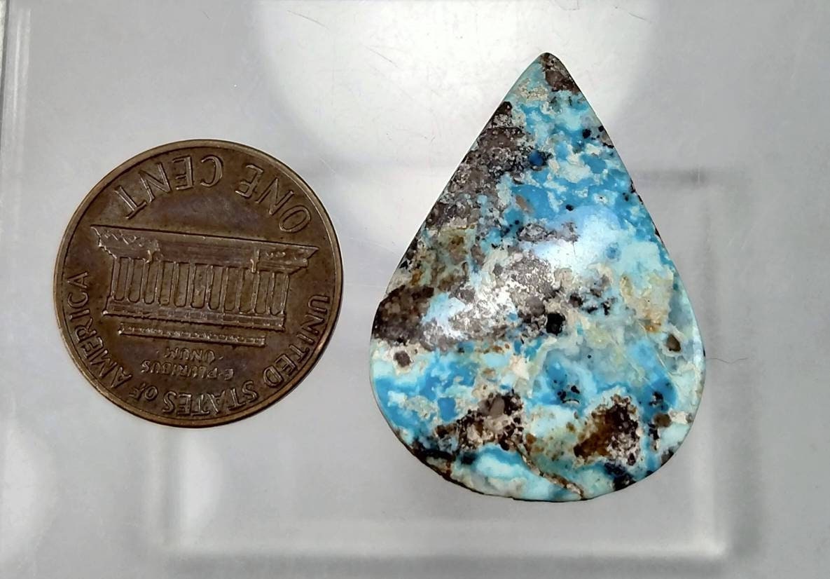 ARSAA GEMS AND MINERALSNatural good quality 26 carats beautiful pear shape turquoise cabochon - Premium  from ARSAA GEMS AND MINERALS - Just $20.00! Shop now at ARSAA GEMS AND MINERALS