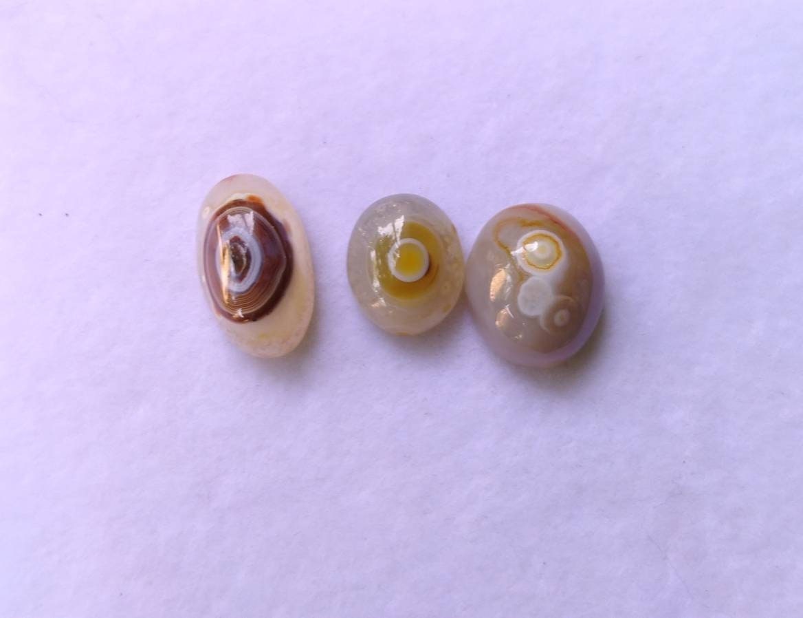ARSAA GEMS AND MINERALSNatural good quality beautiful 21 carats oval shapes small lot of banded eye fine agate cabochons - Premium  from ARSAA GEMS AND MINERALS - Just $30.00! Shop now at ARSAA GEMS AND MINERALS