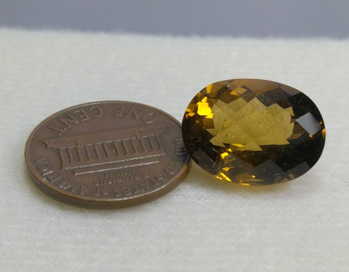 ARSAA GEMS AND MINERALSNatural top quality beautiful 10.5 carats checkerboard shape faceted citrine gem - Premium from ARSAA GEMS AND MINERALS - Just $30.00! Shop now at ARSAA GEMS AND MINERALS