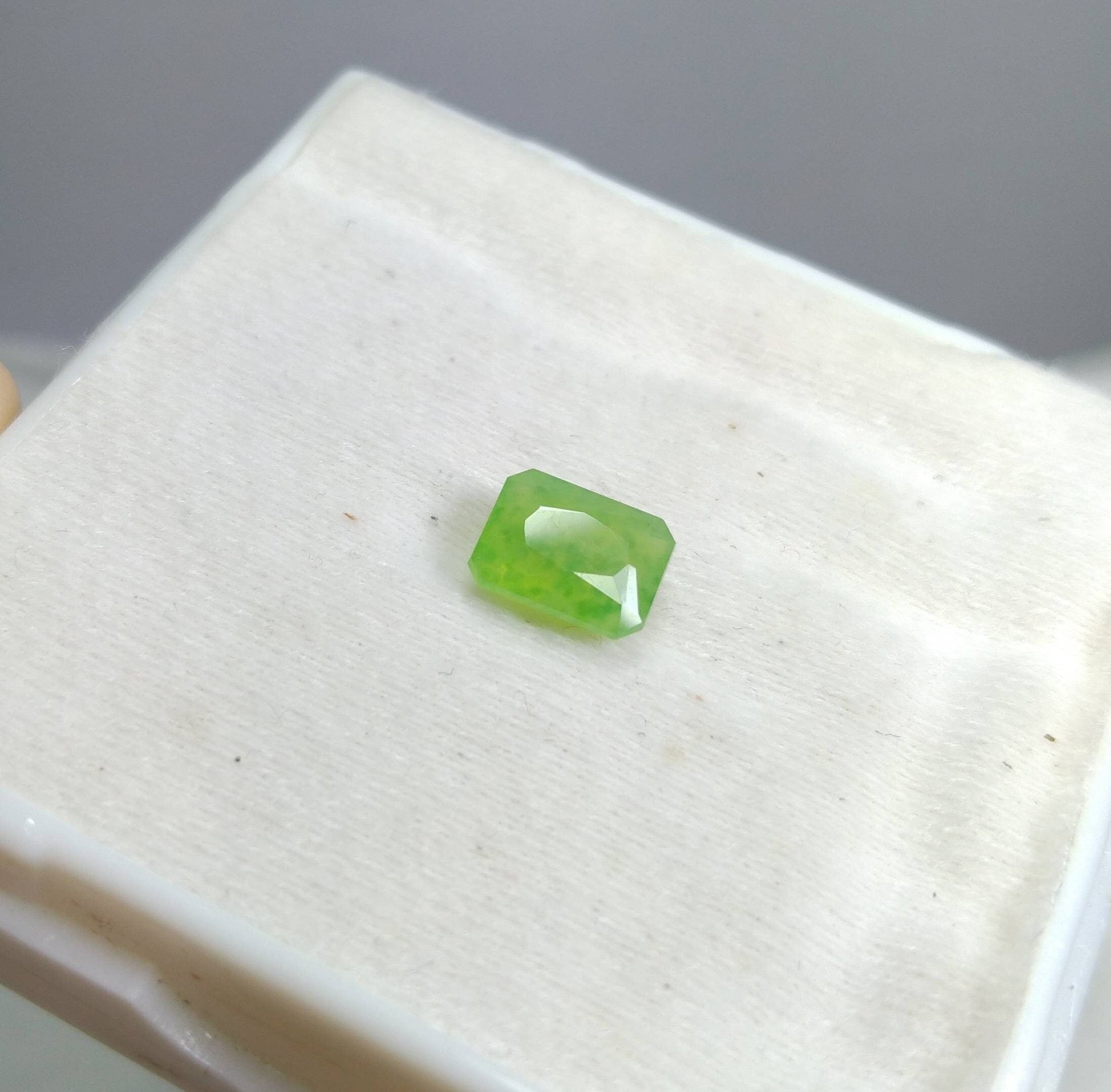 ARSAA GEMS AND MINERALSNatural top quality beautiful 3.5 carats radiant shape green faceted hydrograssular garnet gem - Premium  from ARSAA GEMS AND MINERALS - Just $10.00! Shop now at ARSAA GEMS AND MINERALS