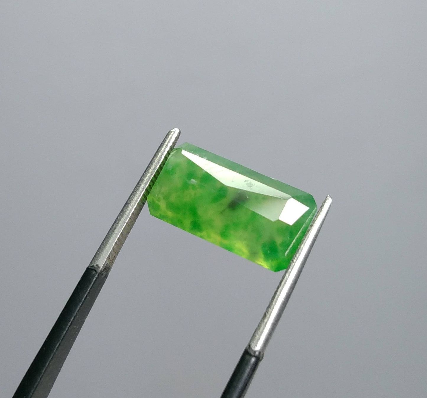 ARSAA GEMS AND MINERALSNatural top quality beautiful 5.5 carats radiant shape green faceted hydrograssular garnet gem - Premium  from ARSAA GEMS AND MINERALS - Just $16.00! Shop now at ARSAA GEMS AND MINERALS