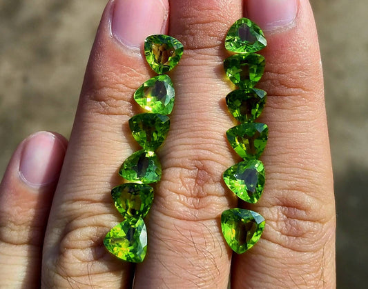 ARSAA GEMS AND MINERALSNatural top quality beautiful faceted trillion shape 22 carats green peridot gems - Premium  from ARSAA GEMS AND MINERALS - Just $150.00! Shop now at ARSAA GEMS AND MINERALS