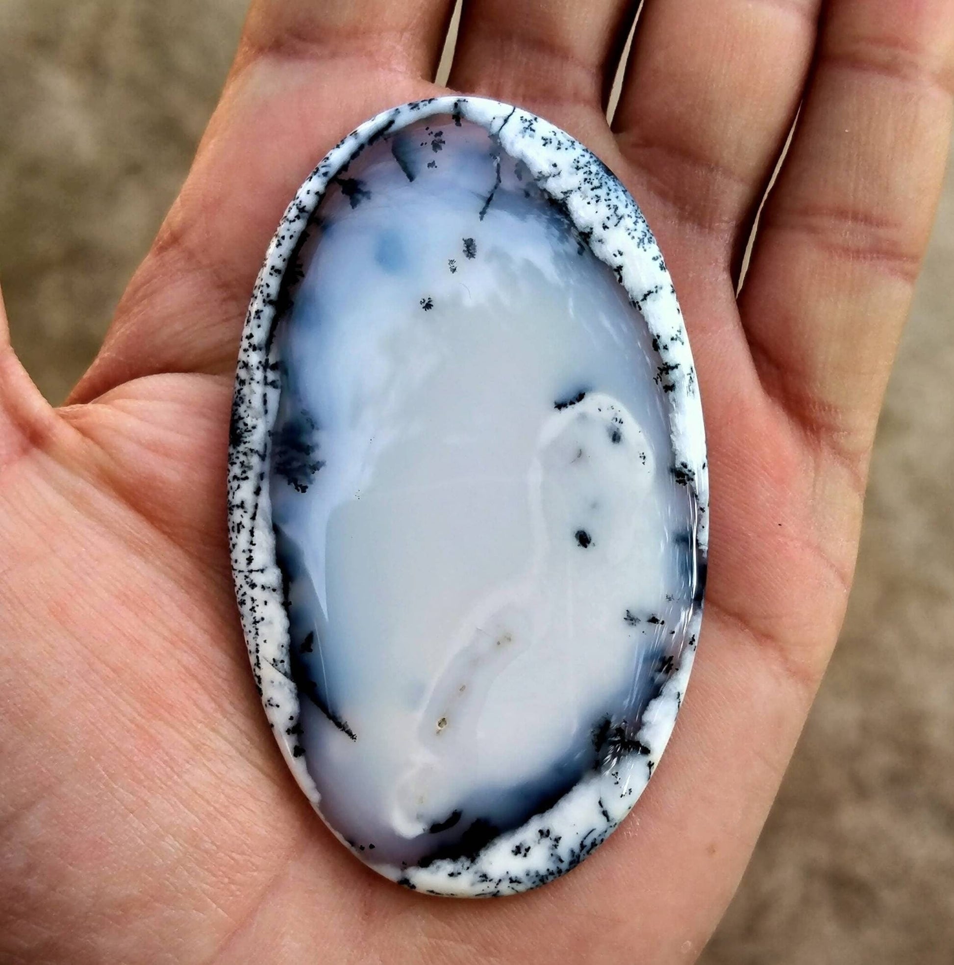 ARSAA GEMS AND MINERALSNatural top quality beautiful huge size 148 carats cabochon of dendritic opal - Premium  from ARSAA GEMS AND MINERALS - Just $15.00! Shop now at ARSAA GEMS AND MINERALS