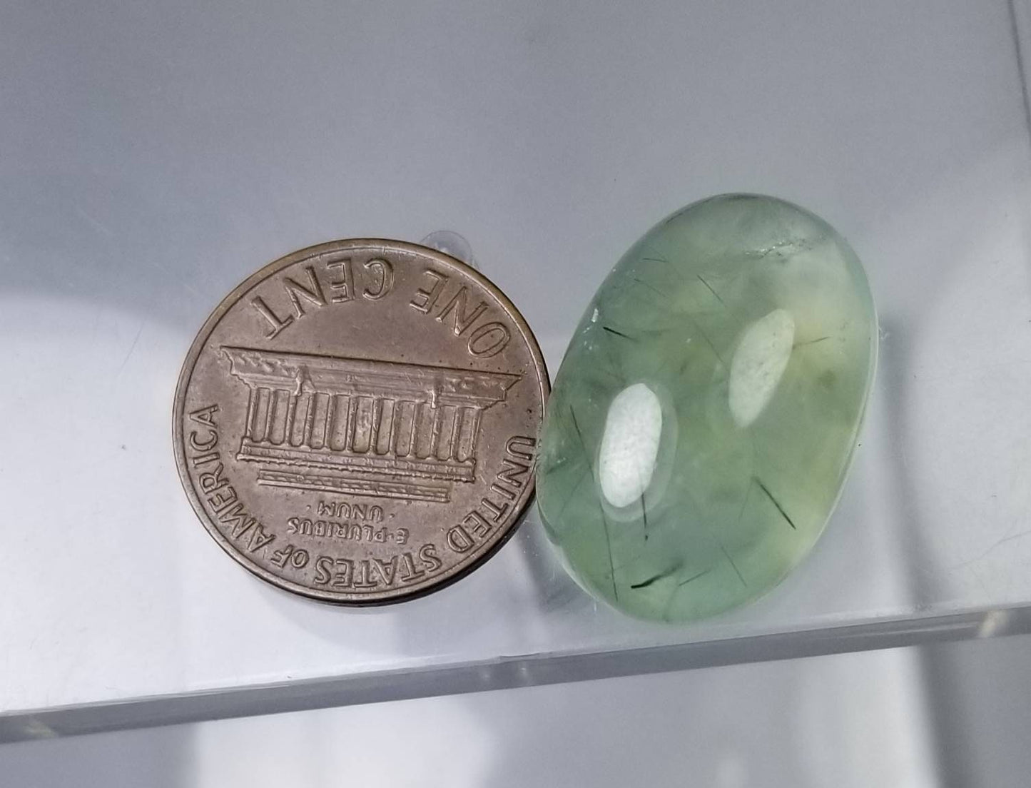 ARSAA GEMS AND MINERALSPrehnite with epidote Cabochon - Premium from ARSAA GEMS AND MINERALS - Just $12.00! Shop now at ARSAA GEMS AND MINERALS