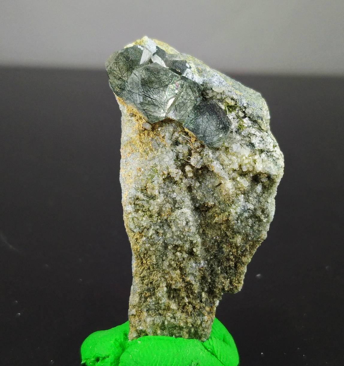ARSAA GEMS AND MINERALSNatural aesthetic terminated on matrix Riebeckite included quartz cluster from zagi mountain KP Pakistan, weight, 13 grams - Premium from ARSAA GEMS AND MINERALS - Just $20.00! Shop now at ARSAA GEMS AND MINERALS