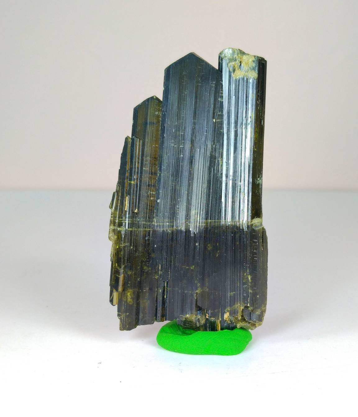 ARSAA GEMS AND MINERALSNatural pleochroic epidote cluster with excellent luster. Naturally bended from Muhamand Agency KP  Pakistan, weight 44.3 grams - Premium  from ARSAA GEMS AND MINERALS - Just $100.00! Shop now at ARSAA GEMS AND MINERALS