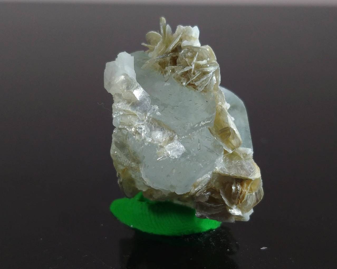 ARSAA GEMS AND MINERALSNatural light blue transparent aquamarine cluster with moscovite from Skardu GilgitBaltistan Pakistan, weight 19.2 grams - Premium  from ARSAA GEMS AND MINERALS - Just $50.00! Shop now at ARSAA GEMS AND MINERALS