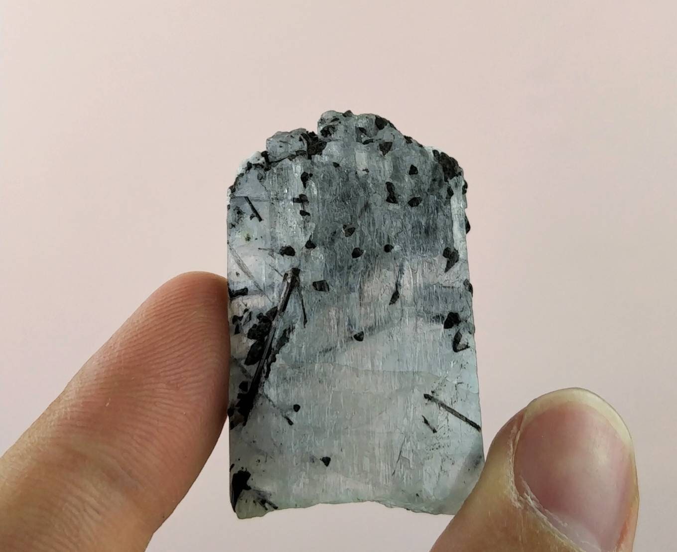 ARSAA GEMS AND MINERALSBlue aquamarine crystal with black tourmaline inclusion as well as on matrix growth of feldapar from Skardu GilgitBaltistan Pakistan, 24g - Premium from ARSAA GEMS AND MINERALS - Just $30.00! Shop now at ARSAA GEMS AND MINERALS