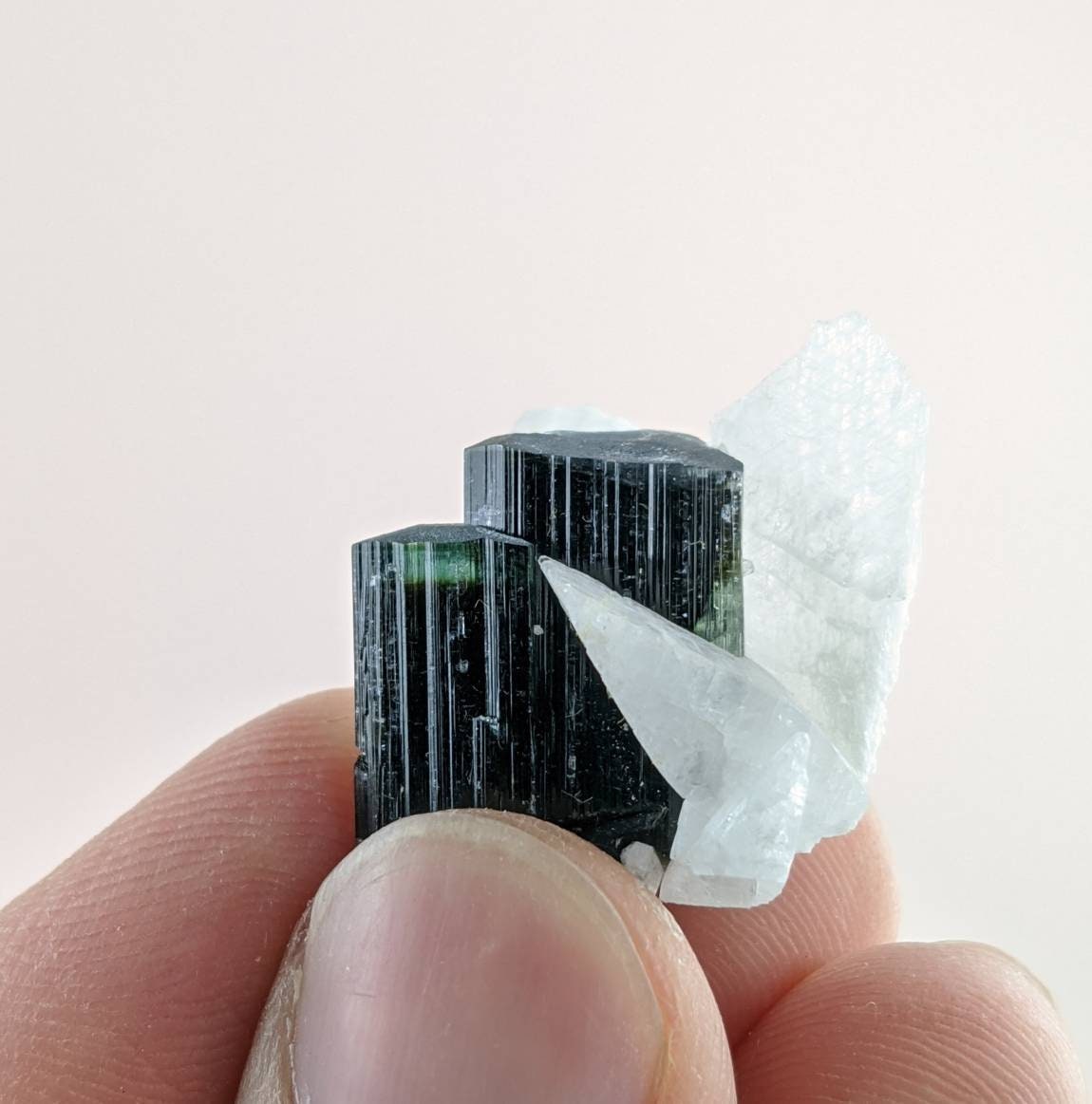 ARSAA GEMS AND MINERALSNatural top quality beautiful 7.1 grams terminated green cap Tourmaline crystal with albite from Astaknala Shigar Valley Gilgit Pakistan - Premium from ARSAA GEMS AND MINERALS - Just $20.00! Shop now at ARSAA GEMS AND MINERALS