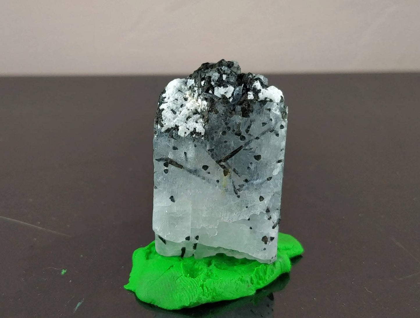 ARSAA GEMS AND MINERALSBlue aquamarine crystal with black tourmaline inclusion as well as on matrix growth of feldapar from Skardu GilgitBaltistan Pakistan, 24g - Premium from ARSAA GEMS AND MINERALS - Just $30.00! Shop now at ARSAA GEMS AND MINERALS