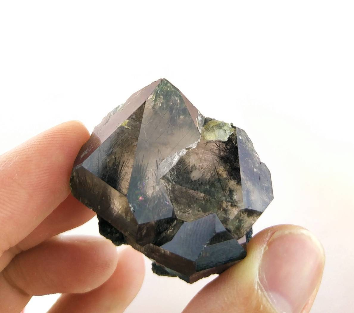 ARSAA GEMS AND MINERALSNatural top quality 37 grams blue Reibeckite included smoky quartz Crystal from Zagi mountain KP Pakistan, weight 37 grams - Premium from ARSAA GEMS AND MINERALS - Just $60.00! Shop now at ARSAA GEMS AND MINERALS