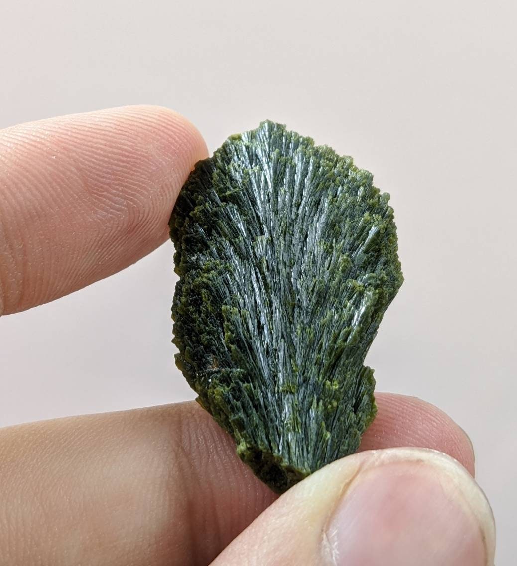 ARSAA GEMS AND MINERALSNatural green spray epidote crystal from Balochistan Pakistan, weight 10.5 grams - Premium  from ARSAA GEMS AND MINERALS - Just $25.00! Shop now at ARSAA GEMS AND MINERALS