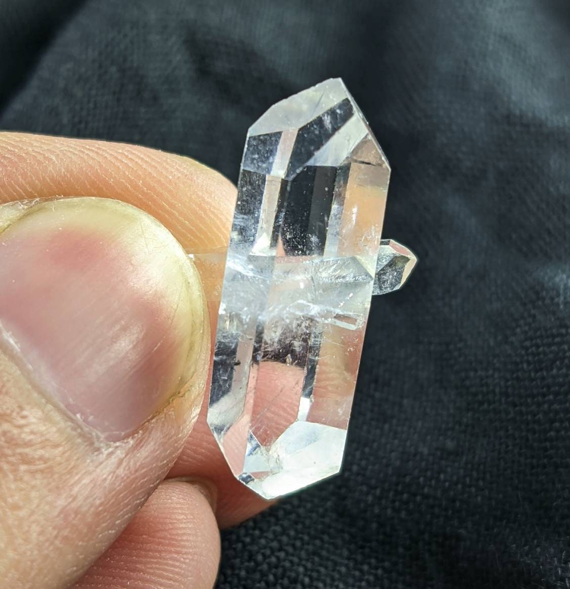 ARSAA GEMS AND MINERALSNatural fine quality beautiful 3.3 grams clear double terminated quartz cluster from Balochistan Pakistan - Premium from ARSAA GEMS AND MINERALS - Just $15.00! Shop now at ARSAA GEMS AND MINERALS