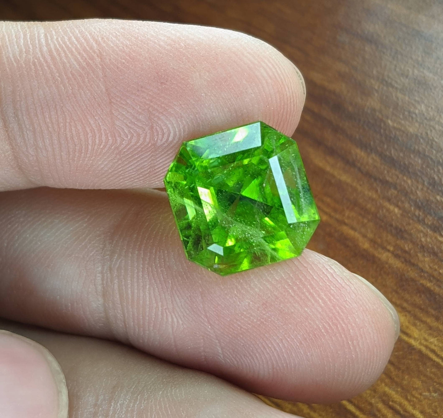 ARSAA GEMS AND MINERALSNatural top quality beautiful 14.5 carats eye nice clarity faceted radiant shape green peridot gem - Premium from ARSAA GEMS AND MINERALS - Just $240.00! Shop now at ARSAA GEMS AND MINERALS