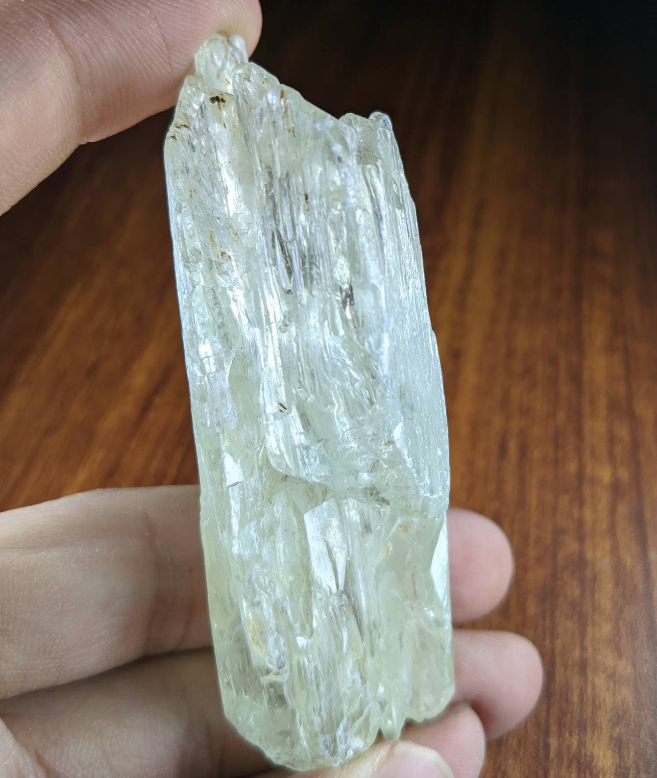 ARSAA GEMS AND MINERALSNatural fine quality aesthetic 85 grams yellow colors clear lustrous etched kunzite crystal from Afghanistan - Premium  from ARSAA GEMS AND MINERALS - Just $80.00! Shop now at ARSAA GEMS AND MINERALS