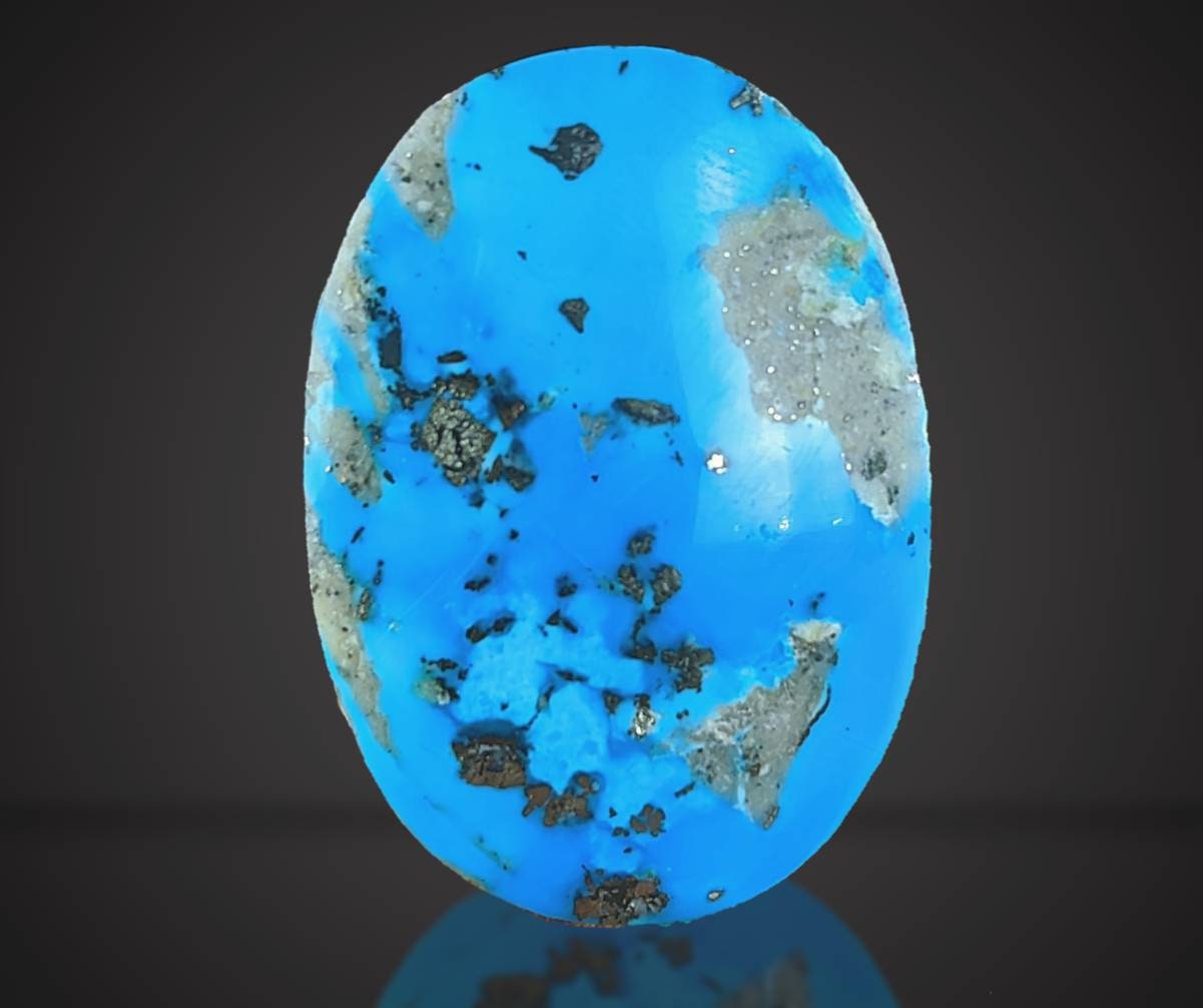 ARSAA GEMS AND MINERALSTop Quality natural 118 carats Stabilized turquoise cabochon with pyrite - Premium from ARSAA GEMS AND MINERALS - Just $45.00! Shop now at ARSAA GEMS AND MINERALS