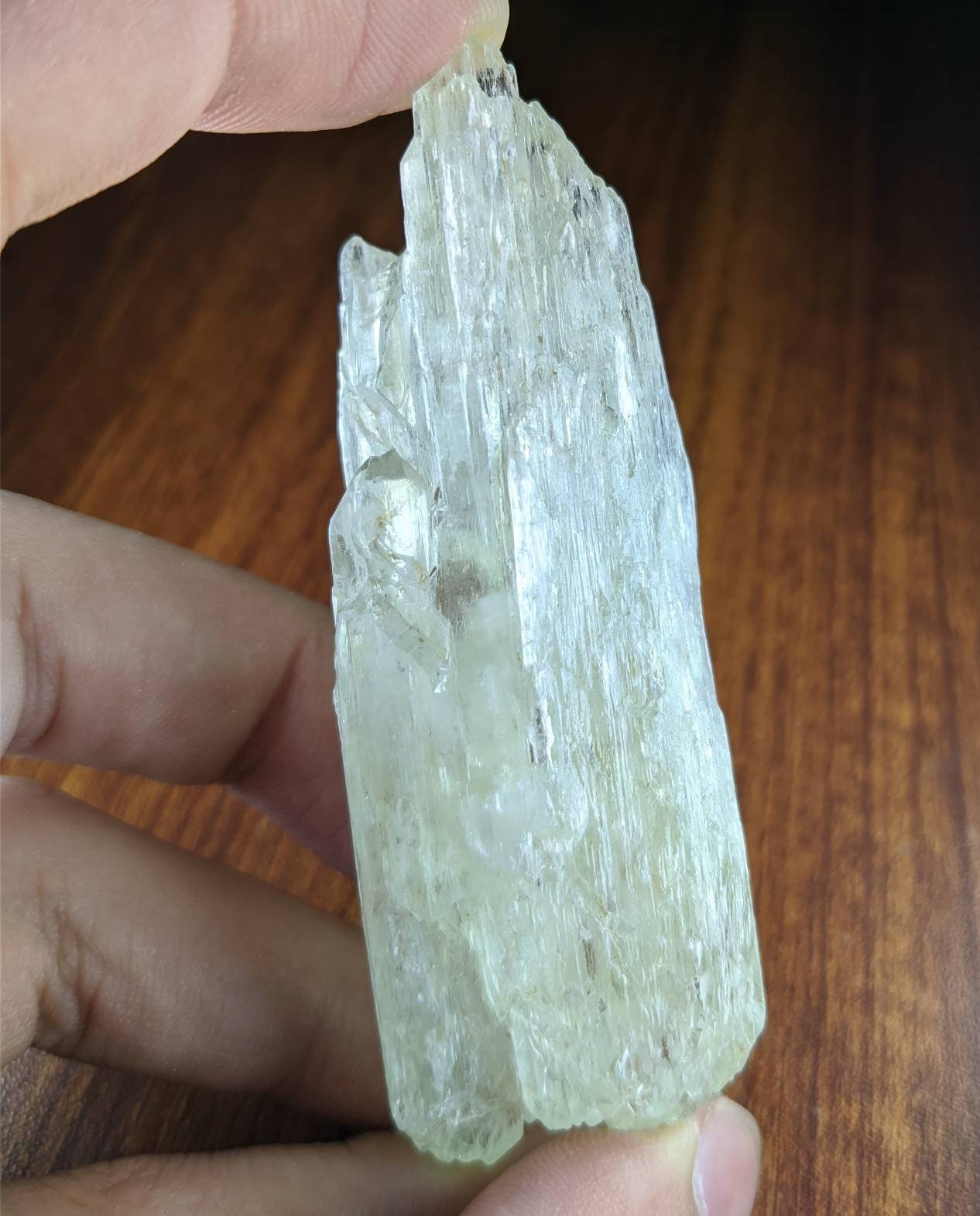 ARSAA GEMS AND MINERALSNatural fine quality aesthetic 85 grams yellow colors clear lustrous etched kunzite crystal from Afghanistan - Premium  from ARSAA GEMS AND MINERALS - Just $80.00! Shop now at ARSAA GEMS AND MINERALS