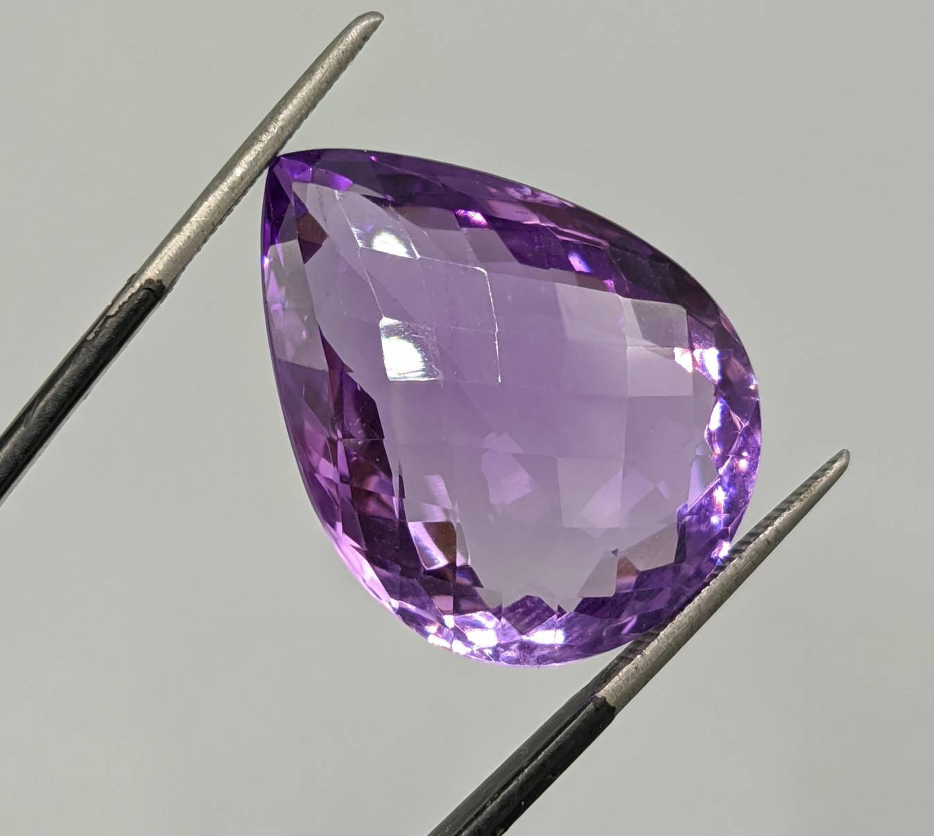 ARSAA GEMS AND MINERALSA natural 26 carats eye clean clarity deep purple color faceted checkerboard shape amethyst gem - Premium from ARSAA GEMS AND MINERALS - Just $60.00! Shop now at ARSAA GEMS AND MINERALS