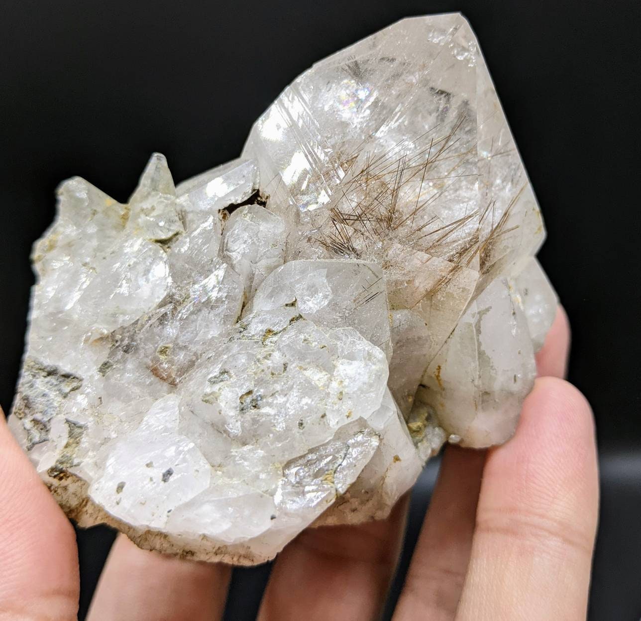 ARSAA GEMS AND MINERALSGolden rutile included quartz terminated clear self stand cluster from Pakistan, 235 grams - Premium from ARSAA GEMS AND MINERALS - Just $200.00! Shop now at ARSAA GEMS AND MINERALS