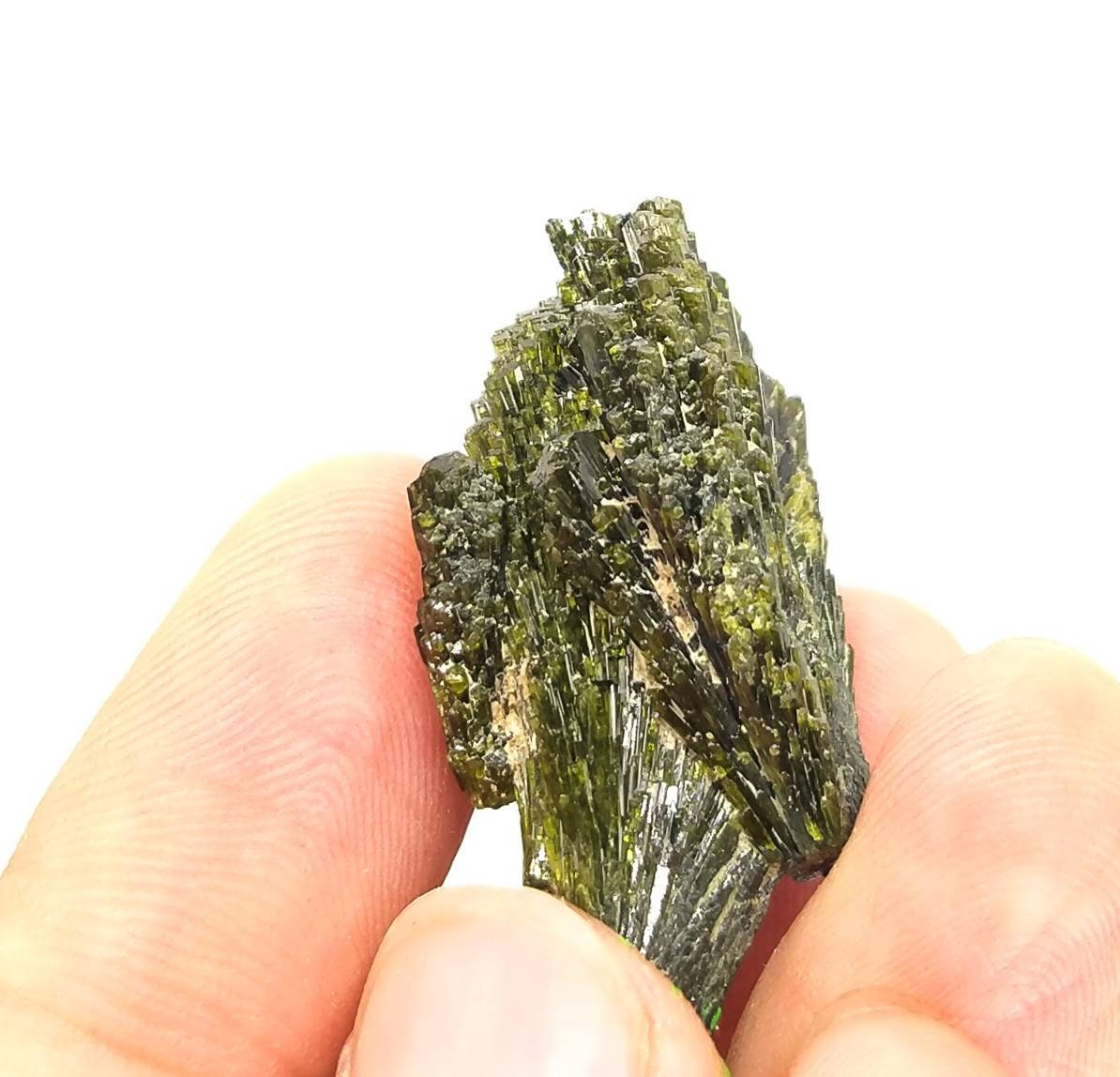 ARSAA GEMS AND MINERALSGrreen spray epidote crystal from Balochistan Pakistan, weight 16 grams - Premium  from ARSAA GEMS AND MINERALS - Just $25.00! Shop now at ARSAA GEMS AND MINERALS