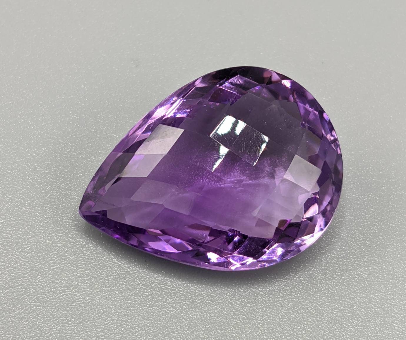 ARSAA GEMS AND MINERALSA natural 26 carats eye clean clarity deep purple color faceted checkerboard shape amethyst gem - Premium  from ARSAA GEMS AND MINERALS - Just $60.00! Shop now at ARSAA GEMS AND MINERALS