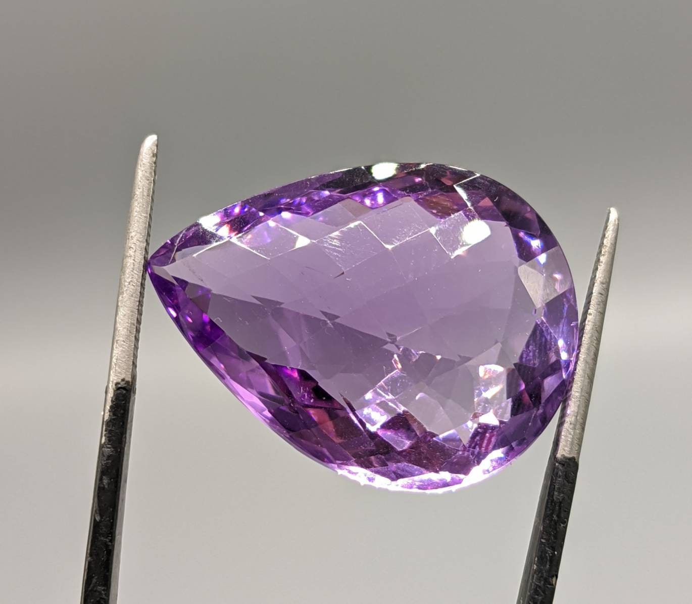 ARSAA GEMS AND MINERALSA natural 26 carats eye clean clarity deep purple color faceted checkerboard shape amethyst gem - Premium  from ARSAA GEMS AND MINERALS - Just $60.00! Shop now at ARSAA GEMS AND MINERALS