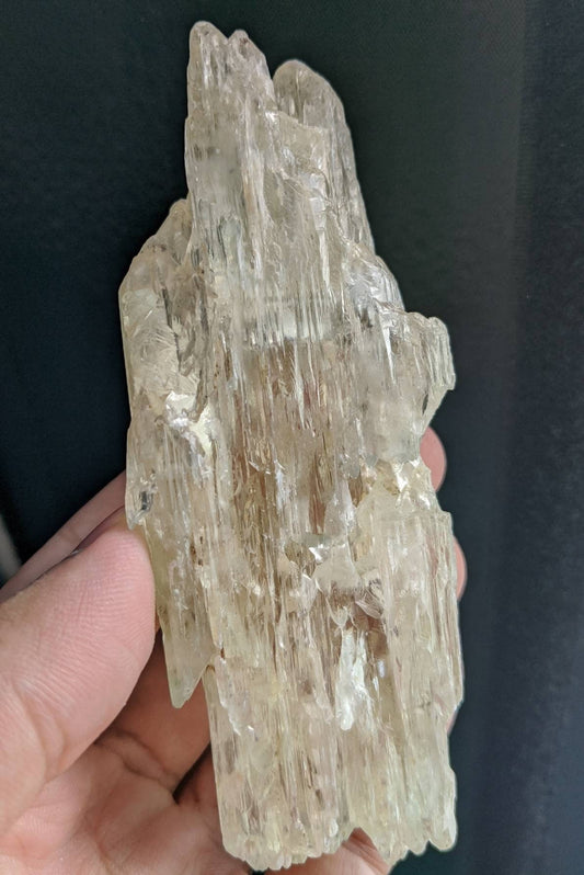 ARSAA GEMS AND MINERALSAn aesthetic 188 grams yellow colors clear lustrous etched kunzite crystal from Afghanistan - Premium  from ARSAA GEMS AND MINERALS - Just $200.00! Shop now at ARSAA GEMS AND MINERALS