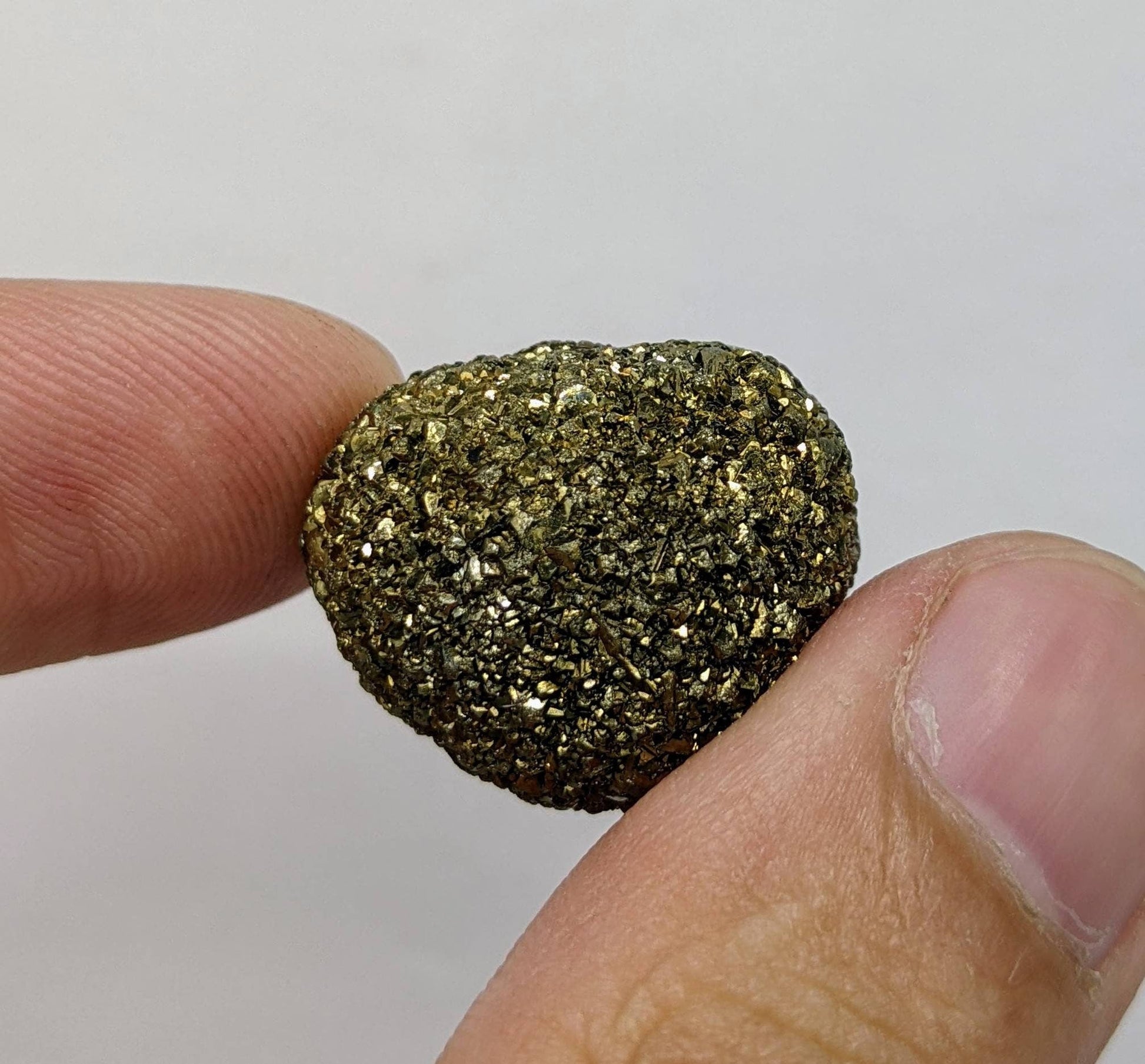 ARSAA GEMS AND MINERALSNatural new find big size golden Marcasite sphere shape cluster called prophecy stone from a new find in Darra Adam Khel KPK Pakistan, 18.8g - Premium  from ARSAA GEMS AND MINERALS - Just $20.00! Shop now at ARSAA GEMS AND MINERALS