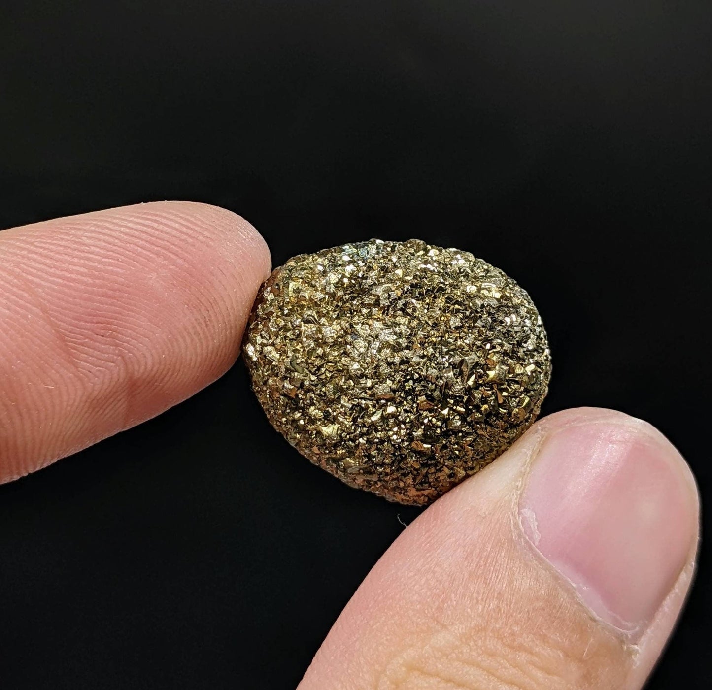 ARSAA GEMS AND MINERALSNatural new find big size golden Marcasite sphere shape cluster called prophecy stone from a new find in Darra Adam Khel KPK Pakistan, 18.8g - Premium from ARSAA GEMS AND MINERALS - Just $20.00! Shop now at ARSAA GEMS AND MINERALS