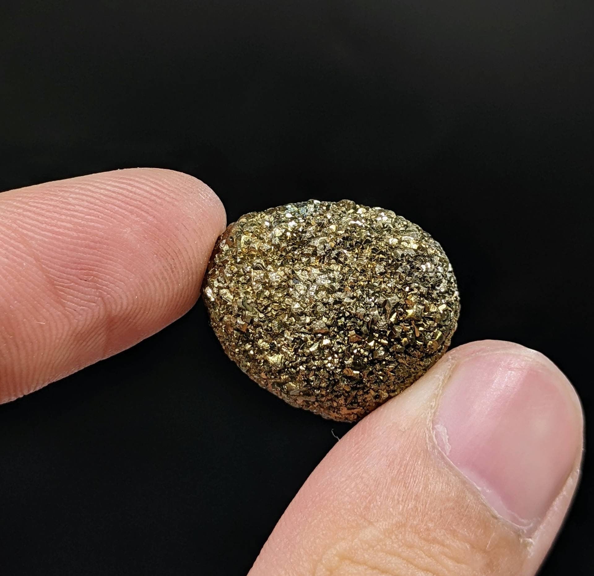 ARSAA GEMS AND MINERALSNatural new find big size golden Marcasite sphere shape cluster called prophecy stone from a new find in Darra Adam Khel KPK Pakistan, 18.8g - Premium  from ARSAA GEMS AND MINERALS - Just $20.00! Shop now at ARSAA GEMS AND MINERALS