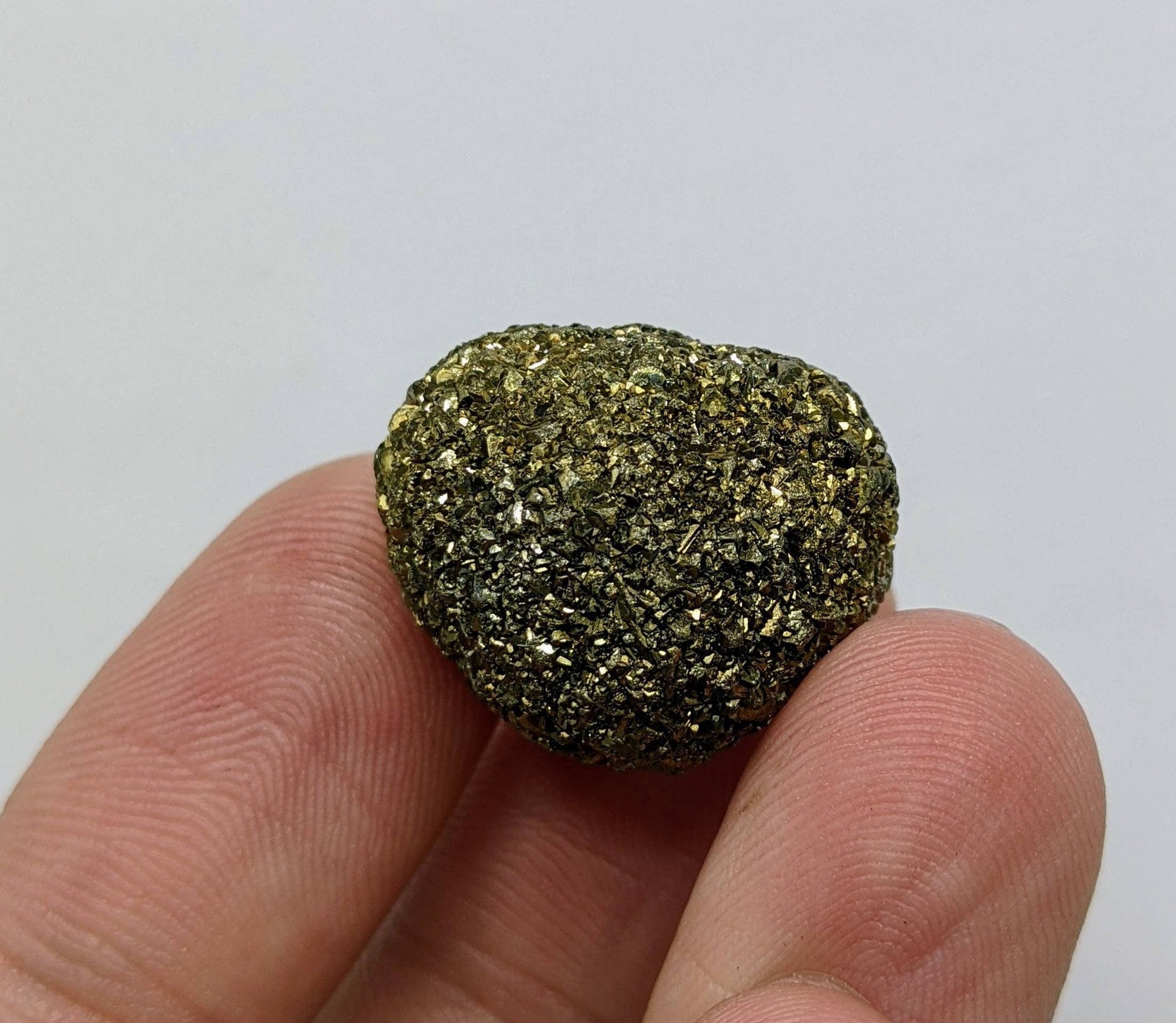 ARSAA GEMS AND MINERALSNatural new find big size golden Marcasite sphere shape cluster called prophecy stone from a new find in Darra Adam Khel KPK Pakistan, 18.8g - Premium  from ARSAA GEMS AND MINERALS - Just $20.00! Shop now at ARSAA GEMS AND MINERALS