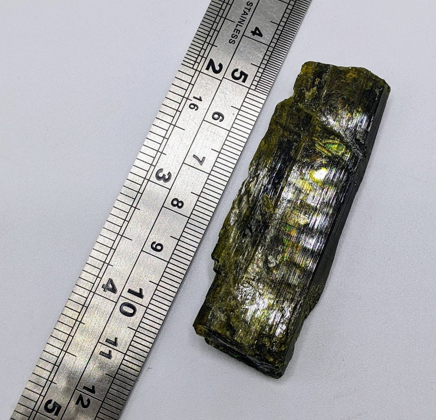 ARSAA GEMS AND MINERALSNatural transparent aesthetic 28.3 grams Beautiful pleochroic green epidote crystal from Pakistan - Premium from ARSAA GEMS AND MINERALS - Just $50.00! Shop now at ARSAA GEMS AND MINERALS
