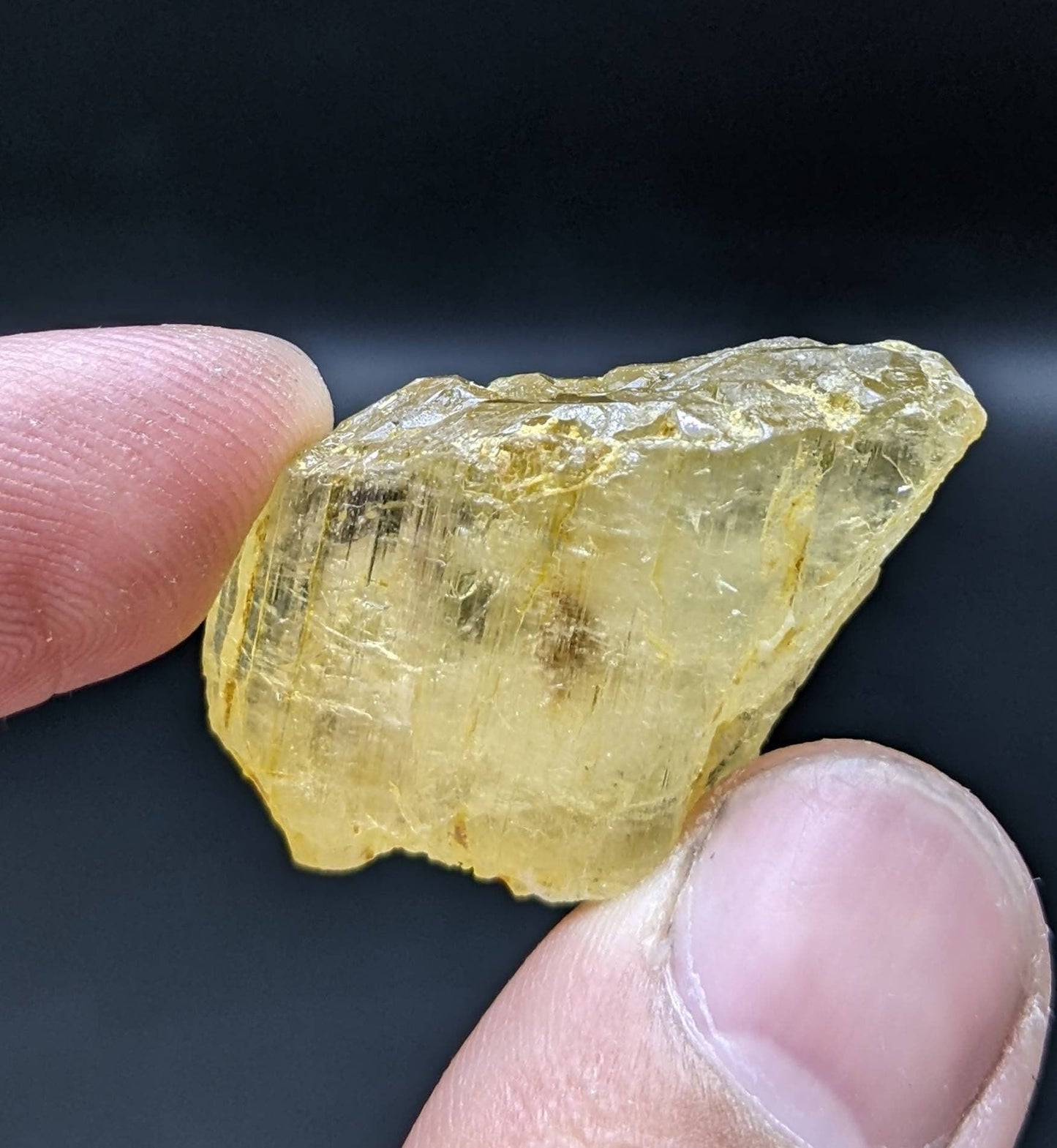ARSAA GEMS AND MINERALSYellow Richterite var vanchite terminated crystal from Badakhshan Afghanistan, 12.1 grams - Premium from ARSAA GEMS AND MINERALS - Just $35.00! Shop now at ARSAA GEMS AND MINERALS