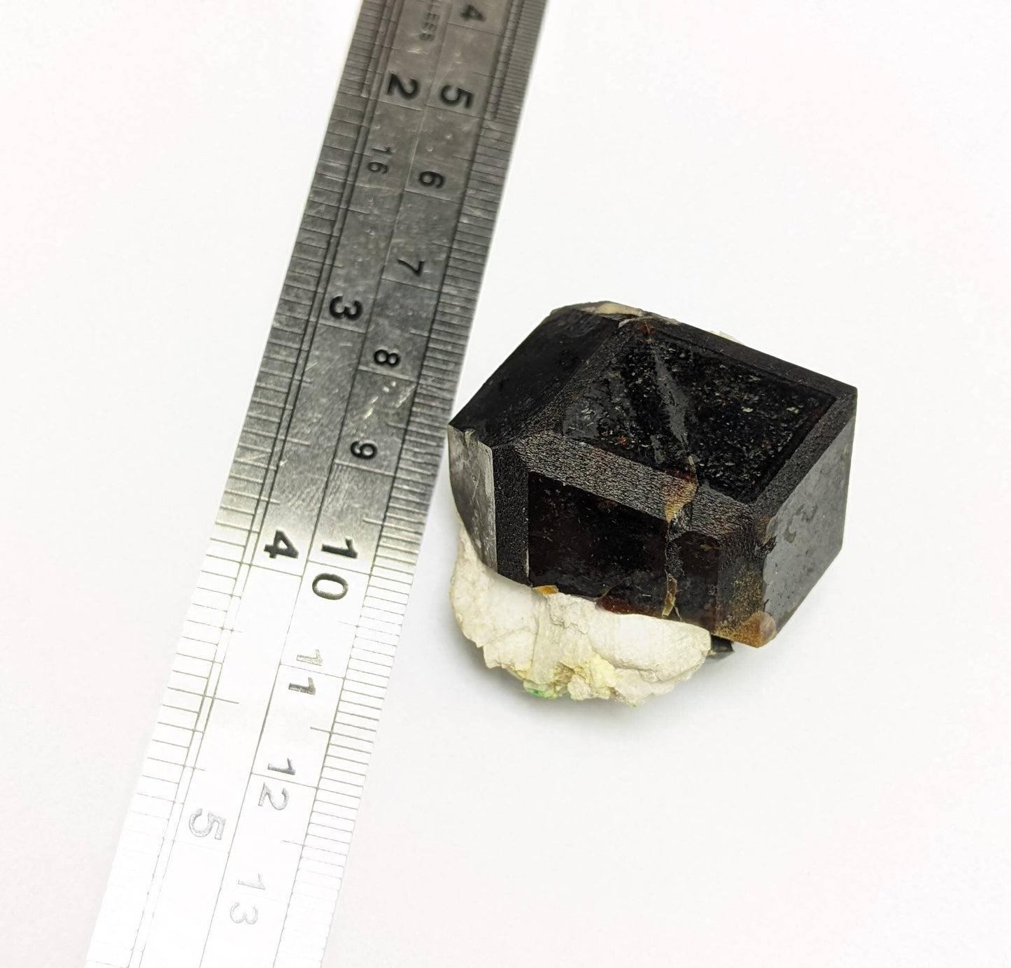 ARSAA GEMS AND MINERALSOn matrix completely terminated Lustrous andradite garnet crystal with green epidote, 53.8 grams - Premium from ARSAA GEMS AND MINERALS - Just $150.00! Shop now at ARSAA GEMS AND MINERALS